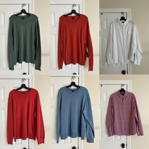 J.Crew Factory Bundle - Crewneck Sweater, Flex Shirt, Slim linen-blend shirt